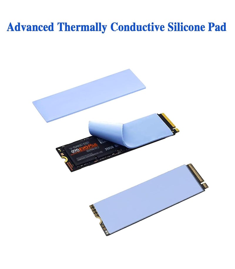 ORTREE Thermal Pad for M.2 2280 SSD NVMe Heatsinks - Soft, Safe, Simple to Apply - 70x20x1.5mm Conductive Silicone Pads - Pack of 6, ORHH019 - Image 2